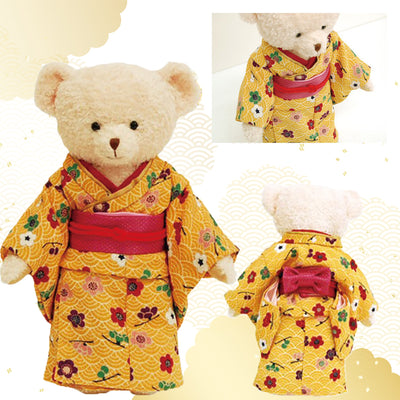 Oso de peluche kimono amarillo